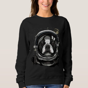 Camiseta Ast de Exploração Espacial do Cão de Boston Terrie