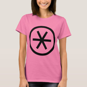 Camiseta Asterisco dentro de um círculo