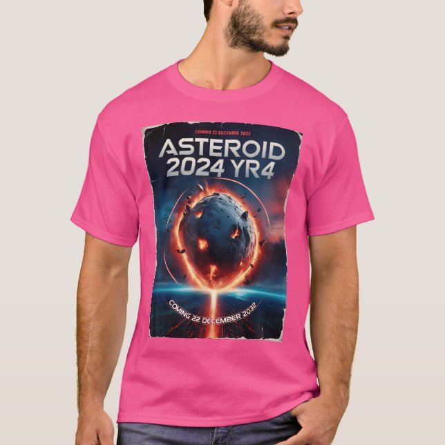 Camiseta Asteroide 2024 Ano4 Dezembro 2032 Astronomia (Frente)