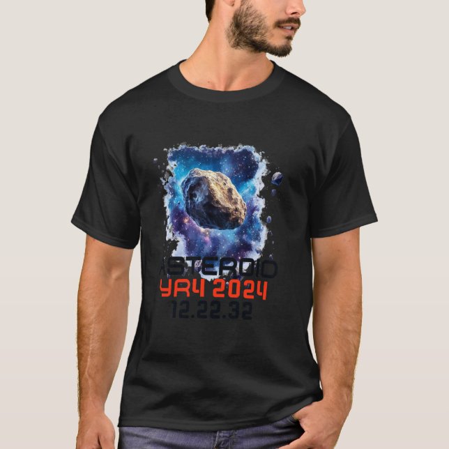 Camiseta Asteróide 2024 YR4 Asteróide Dezembro 2032 Espaço  (Frente)