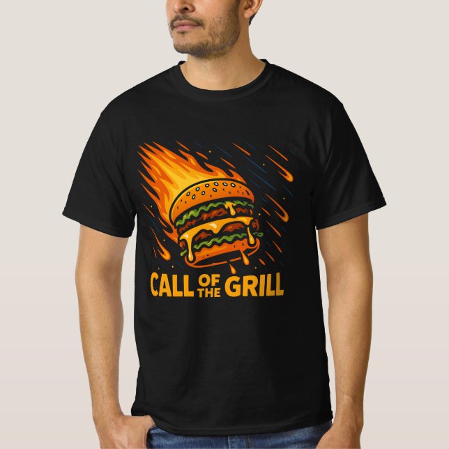 Camiseta Asteroide Burger Call Of The Grill (Frente)