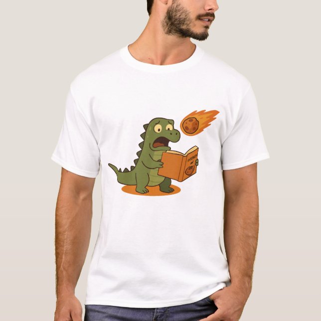 Camiseta Asteroids and You, A Book For Dinosaurs (Frente)