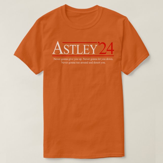 Camiseta Astley 24 Nunca te darei nunca te deixarei (Frente do Design)