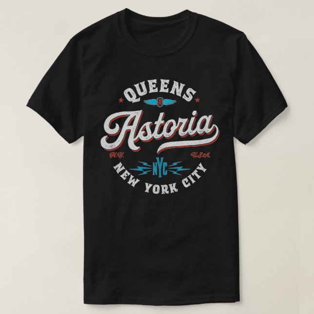Camiseta Astoria New York  Queens NYC retro graphic  (Frente do Design)