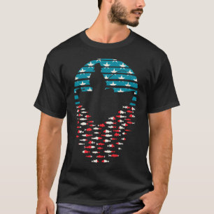 Camiseta Astoria Oregon: Boias de Pesca Pôr do Sol Emblema