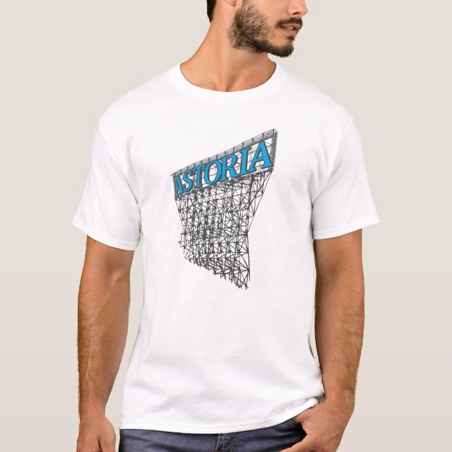 Camiseta Astoria Queens New York Scaffolding Design (Frente)