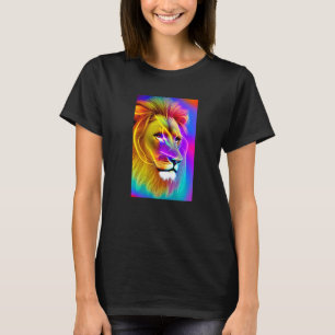Camiseta Astral Lion Psicodélico Trippy Cósmico Premium