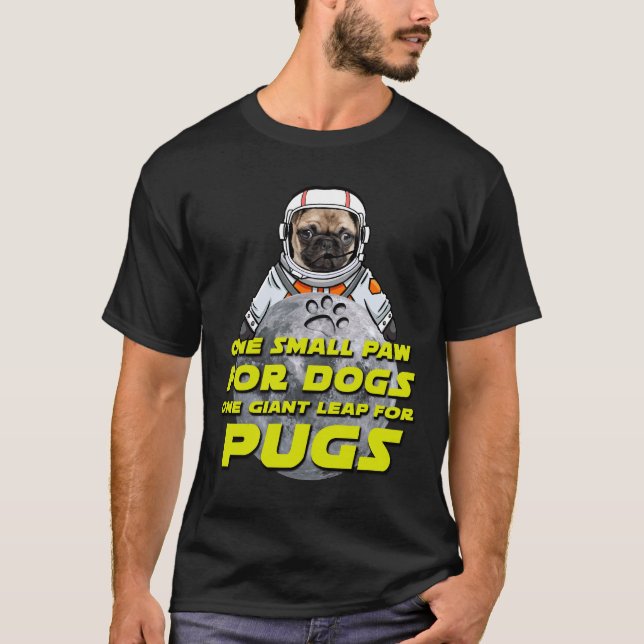 Camiseta Astro Pug - Pug Astronauta Espacial - Presente Div (Frente)