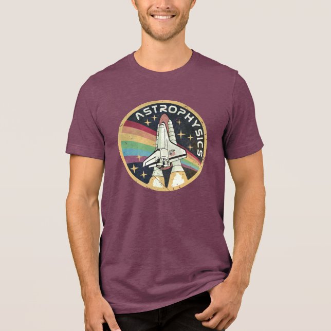 Camiseta Astrofísica Emblema Vintage V02 (Frente)