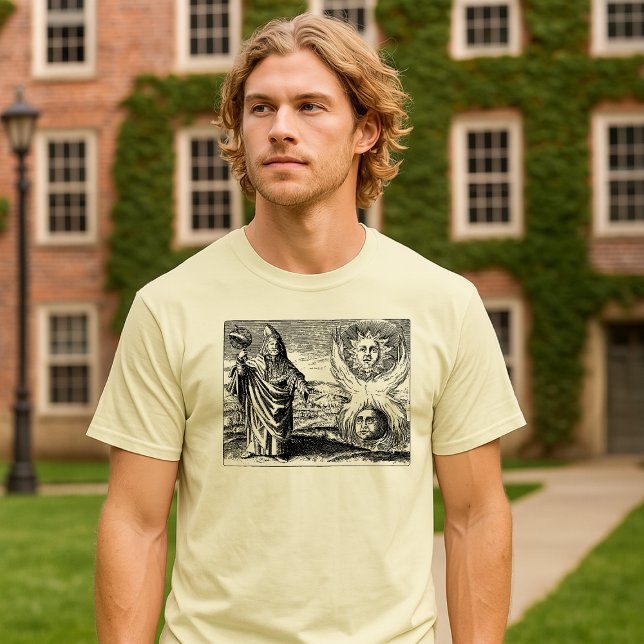 Camiseta Astrologia do Sol, Lua, Trismegistus da Era Renasc (Criador carregado)
