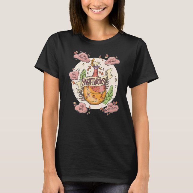 Camiseta Astrologia Mágica Ingredientes da Poção Sagtariana (Frente)