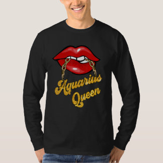 Camiseta Astrologia Zodíaco  Lábio Aquário Rainha Janeiro