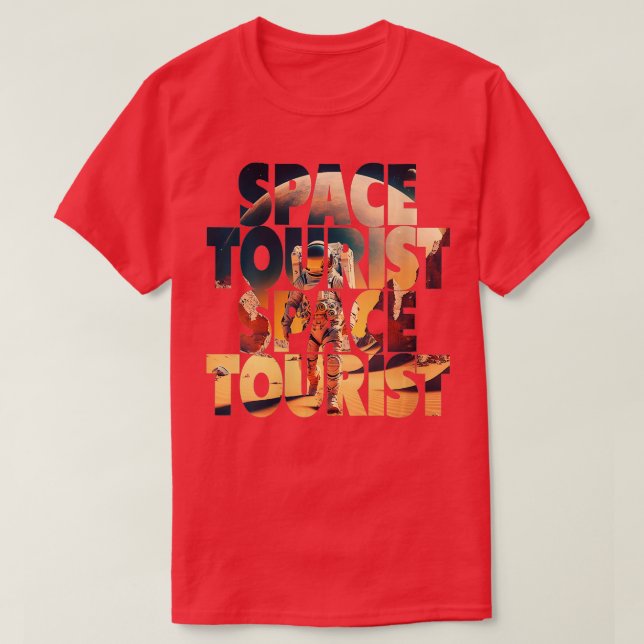 Camiseta Astron Espacial das Mulheres (Frente do Design)
