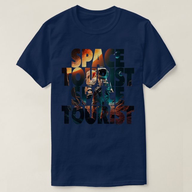 Camiseta Astron Espacial das Mulheres (Frente do Design)