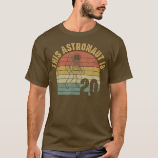 Camiseta Astronaut 20th Birthday 20 Year Old Galay Space Pl