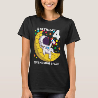 Camiseta Astronaut 4th Birthday Space Loving