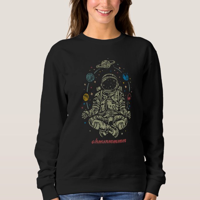 Camiseta Astronaut And Planets For Yoga Fans (Frente)