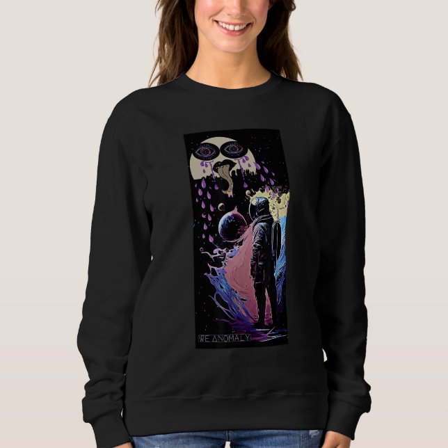 Camiseta Astronaut Breaking Up With Crying Moon Trippy Grap (Frente)
