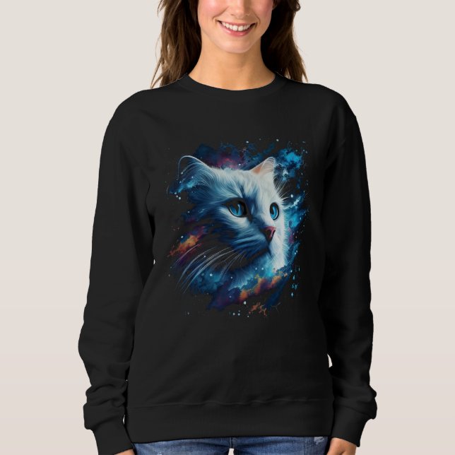 Camiseta Astronaut Cat or  Space Cat on Galaxy Cat (Frente)