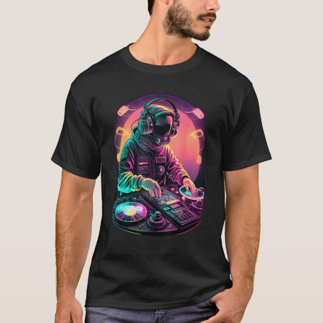 Camiseta Astronaut DJ, DJing in Space, EDM cool Graphic (Frente)