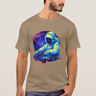 Camiseta Astronaut DJ Rocking Music Festival friend
