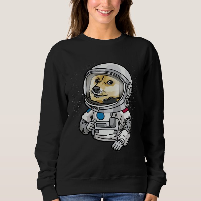 Camiseta Astronaut Dog Thumbs Up in Space Doge (Frente)