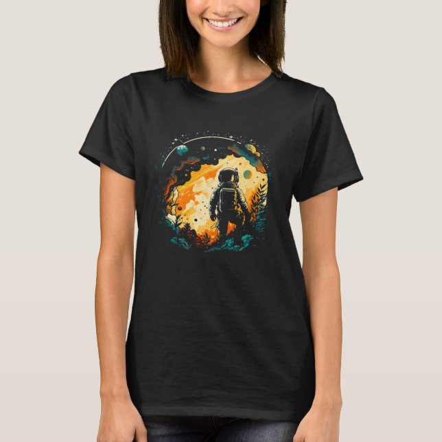 Camiseta Astronaut Exploring A New World Outside Of The Sol (Frente)