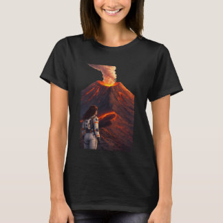 Camiseta Astronaut Facing Erupting Volcano 