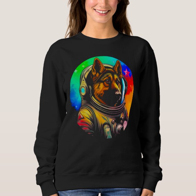 Camiseta Astronaut German Shepherd Dog (Frente)