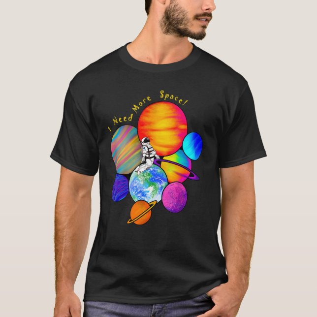 Camiseta Astronaut Graphic Tees I Need More Space (Frente)
