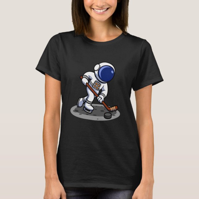 Camiseta Astronaut Ice Hockey Adventure (Frente)
