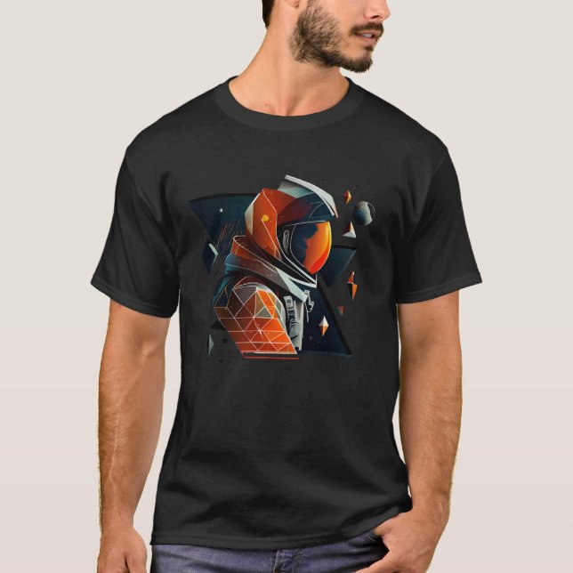 Camiseta Astronaut in Space Aesthetic Wave Planet Eclipse   (Frente)