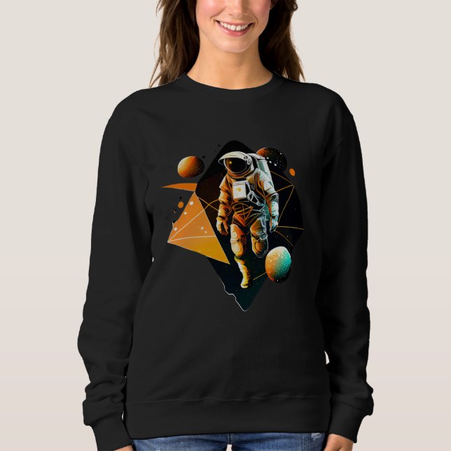 Camiseta Astronaut in Space Aesthetic Wave Planet Eclipse   (Frente)