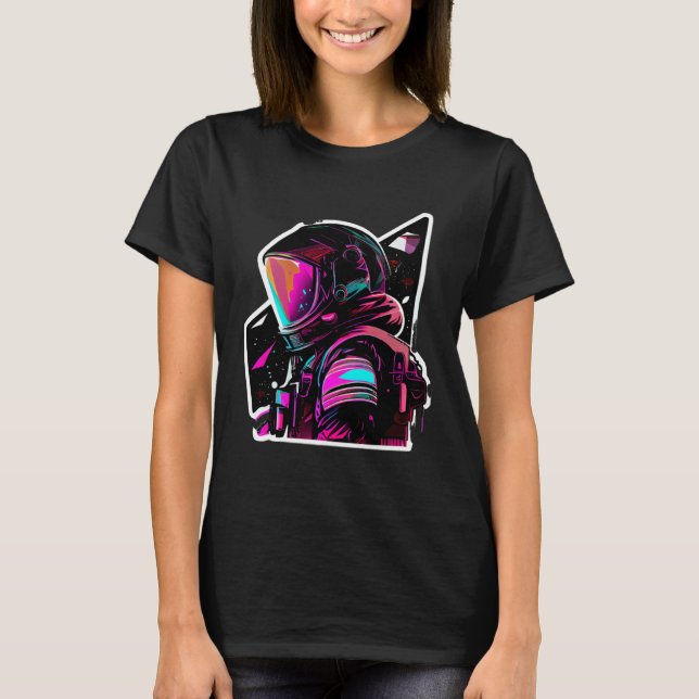 Camiseta Astronaut in Space Aesthetic Wave Planet Eclipse   (Frente)