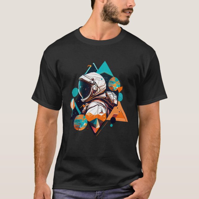 Camiseta Astronaut in Space Aesthetic Wave Planet Eclipse   (Frente)