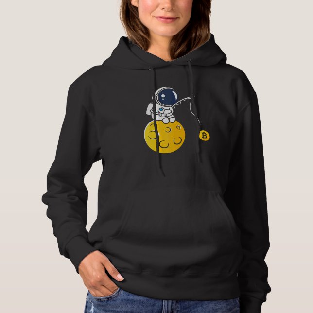 Camiseta Astronaut Moon Fishing BTC Crypto Cryptocurrency B (Frente)
