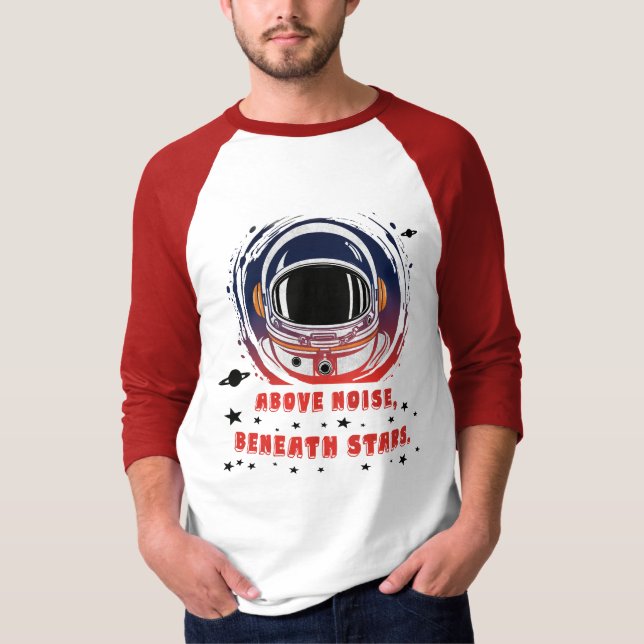Camiseta Astronaut Portrait Sleeve Raglan (Frente)