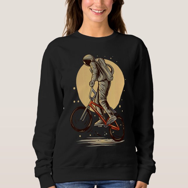 Camiseta Astronaut Riding Bmx Moon Space Boys Girls Kids As (Frente)