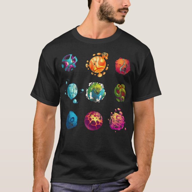 Camiseta Astronaut Shirt, Outer Space Shirt, Planet  (Frente)