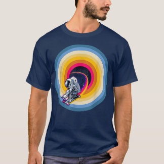 Camiseta Astronaut Skateboard In Galay Skate Rainbow Skateb