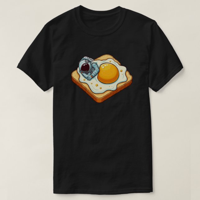 Camiseta Astronaut Sleeping on Egg Toast Graphic Art (Frente do Design)