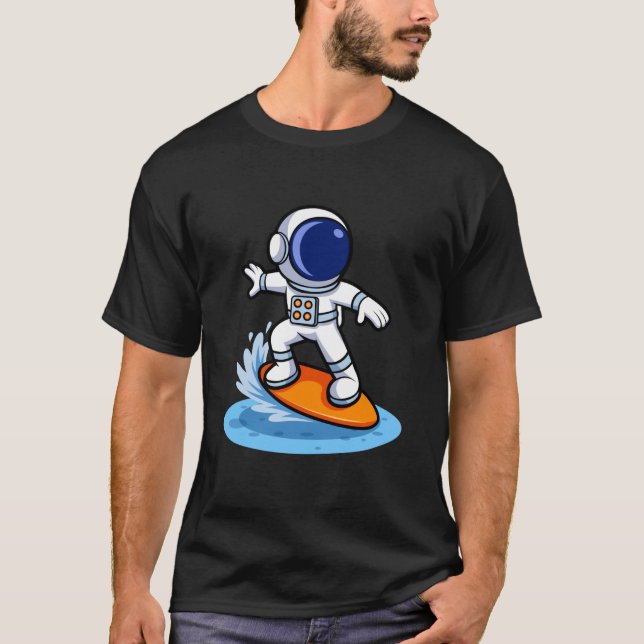 Camiseta Astronaut Surfing Adventure (Frente)