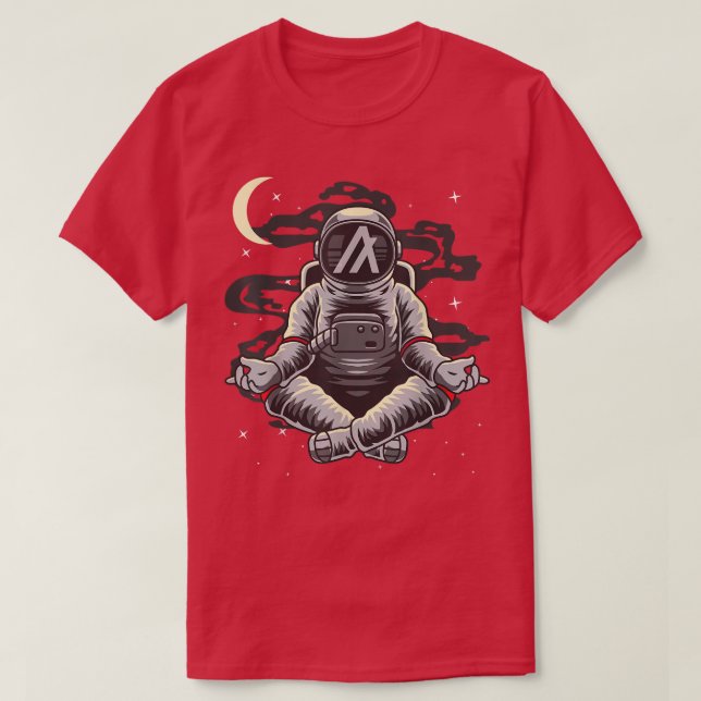 Camiseta Astronaut Yoga Algorand ALGO Coin To The Moon Cryp (Frente do Design)