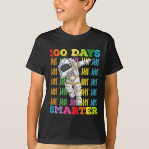 Camiseta Astronauta 100 Dias Mais Inteligente 100º Dia de E