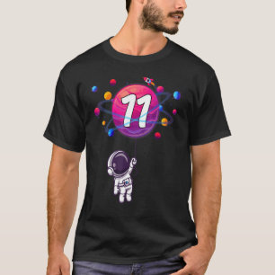 Camiseta Astronauta 11 Astronauta De Aniversário De 11 Anos