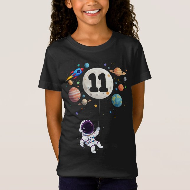 Camiseta Astronauta 11 de aniversário de 11 anos Astronauta (Frente)