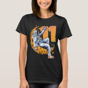 Camiseta Astronauta 11 rua de aniversário Menina de 11 anos
