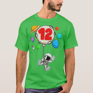 Camiseta Astronauta 12 anos Festa Espacial dos Meninos de A