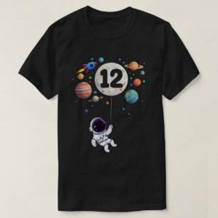 Camiseta Astronauta 12 de aniversário de 12 anos Astronauta