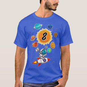 Camiseta Astronauta 8º aniversário 8 anos 2014 Cute Boy